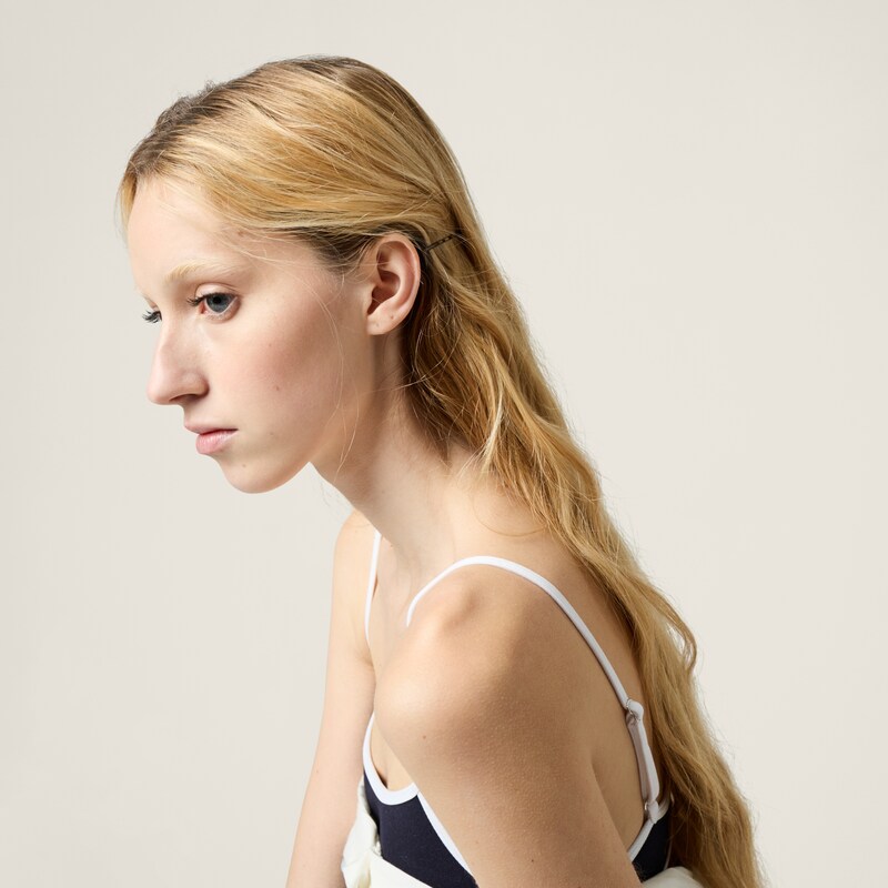 Printed marocain dress