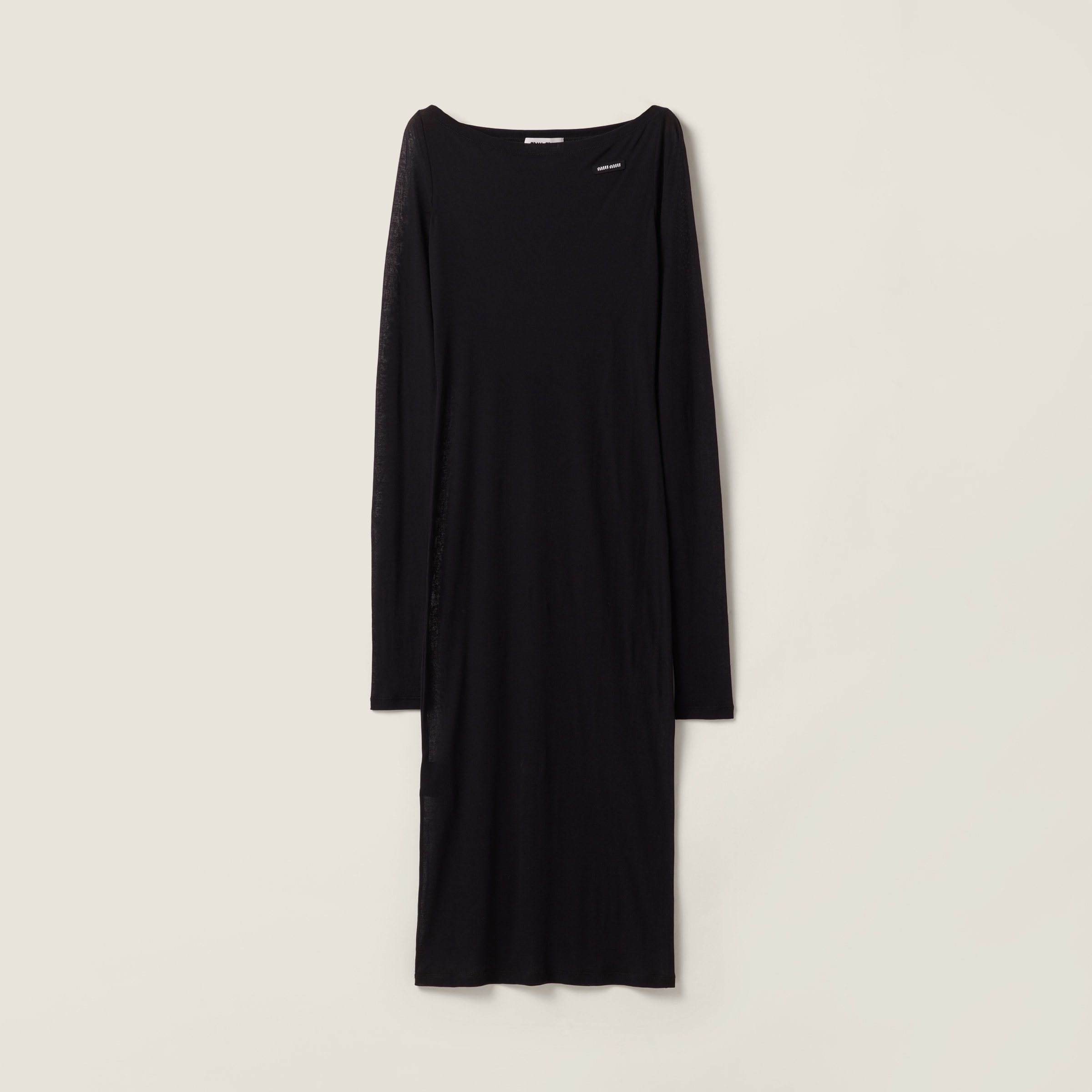 MiuMiu＊Ribbed knit jersey dress コットン ワンピース＊送料込 Miu Miu Ribbed knit jersey dress | REVERSIBLE