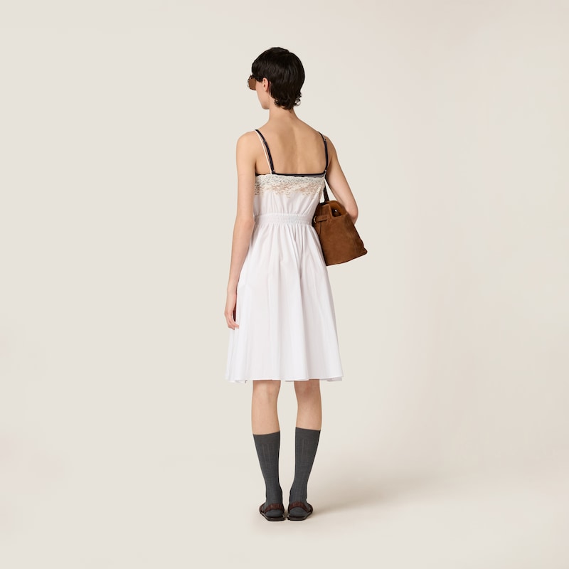 Poplin and lace dress