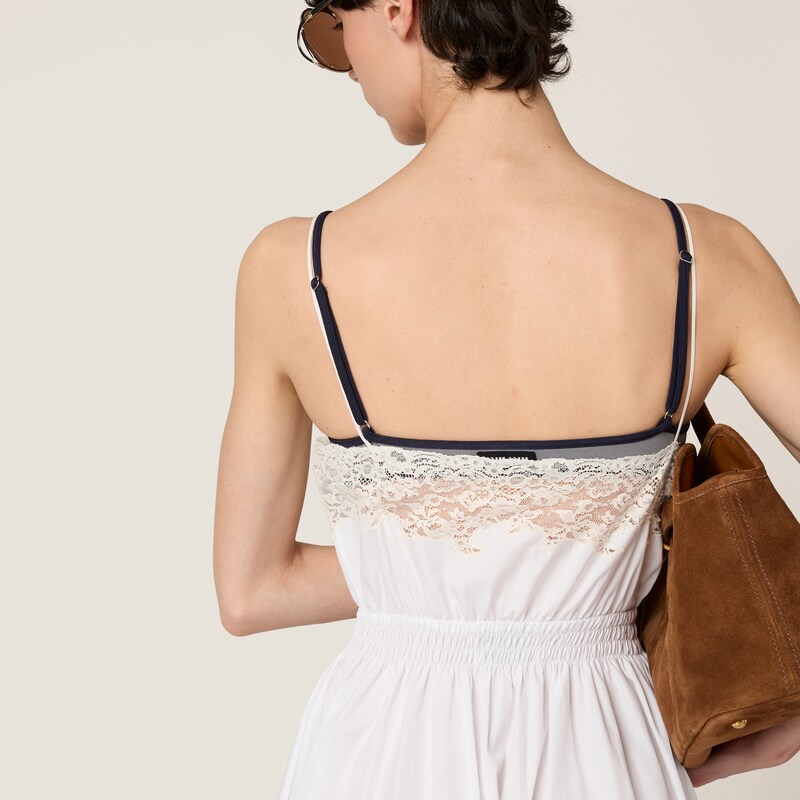 Poplin and lace dress