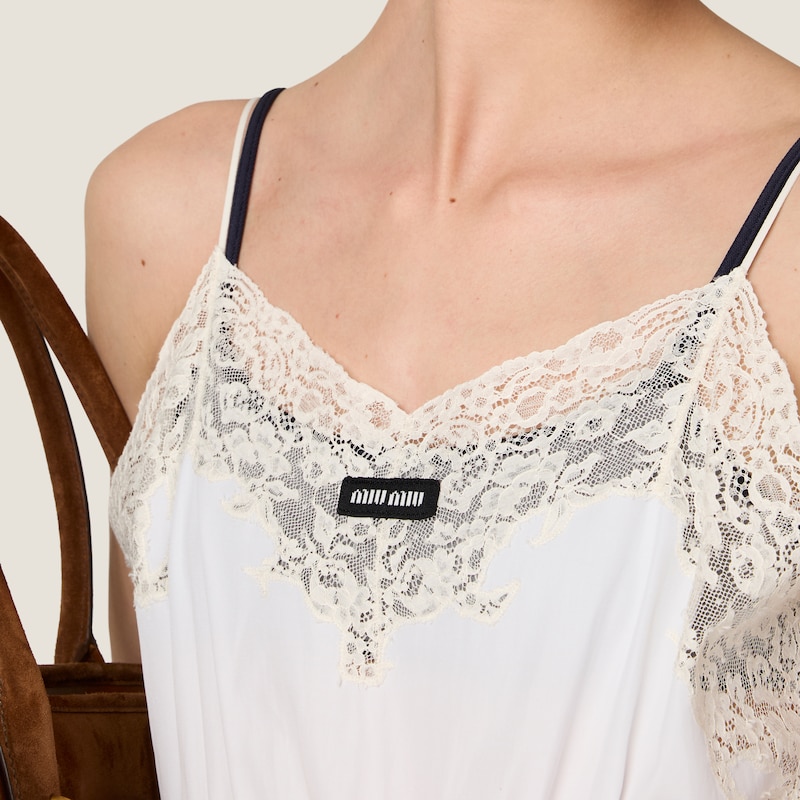 Poplin and lace dress