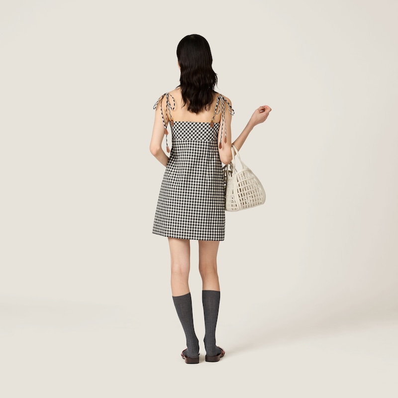 Gingham check mini-dress