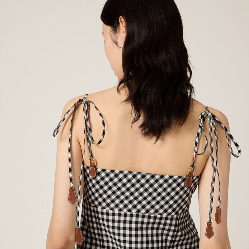 Gingham check mini-dress