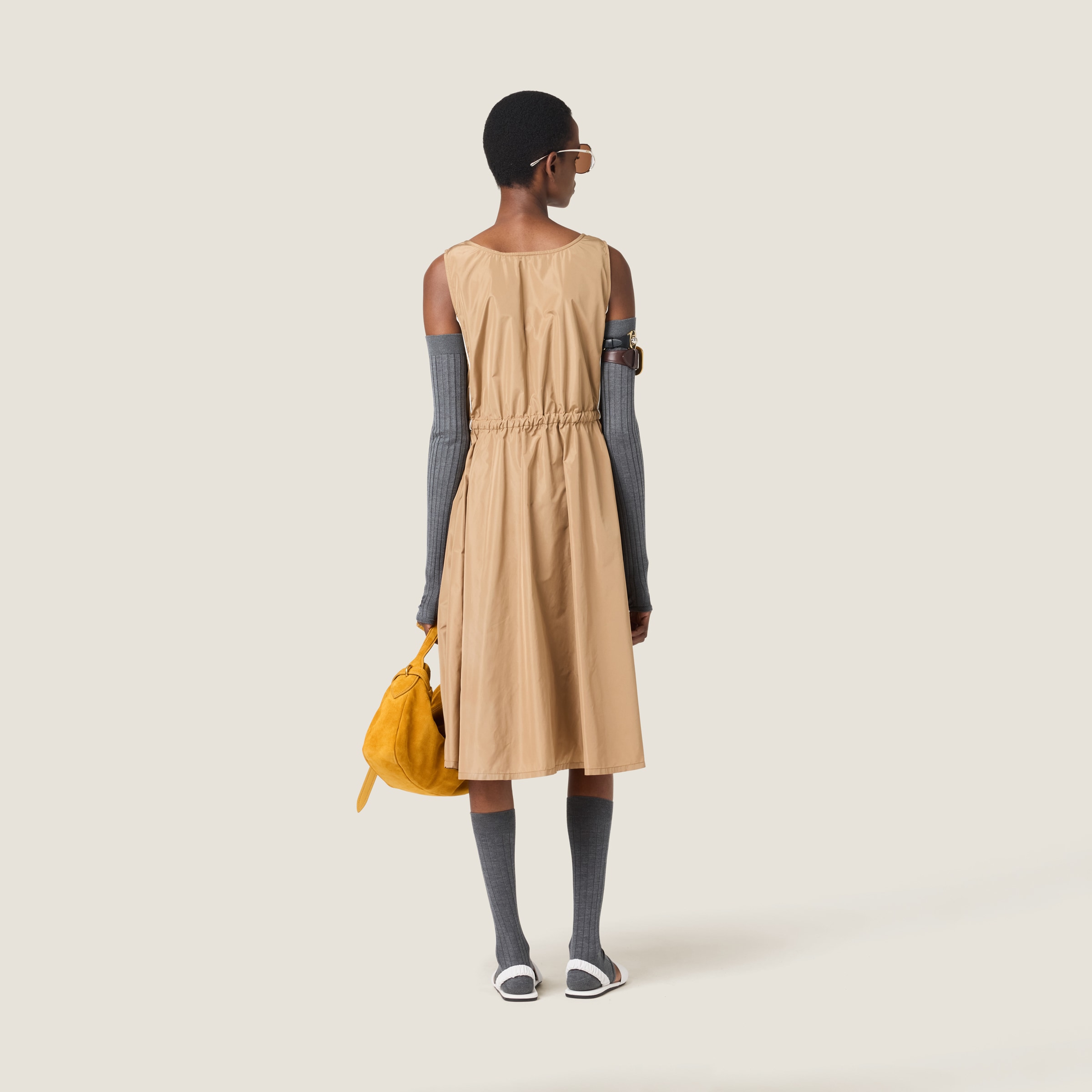 Miu Miu Technical Silk Dress