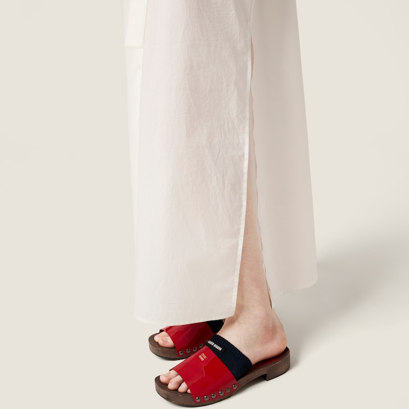 Embroidered batiste maxi-dress