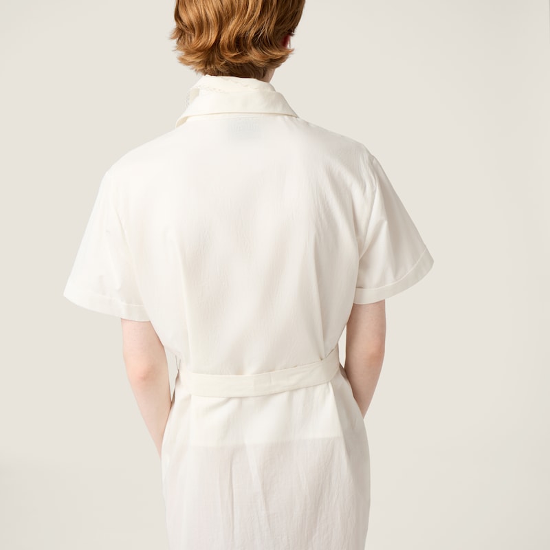 Embroidered batiste maxi-dress