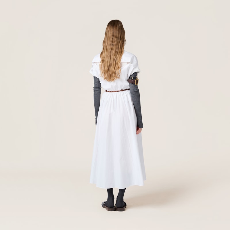 Poplin midi shirt-dress