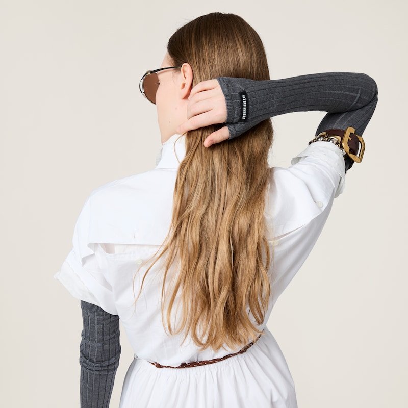 Poplin midi shirt-dress