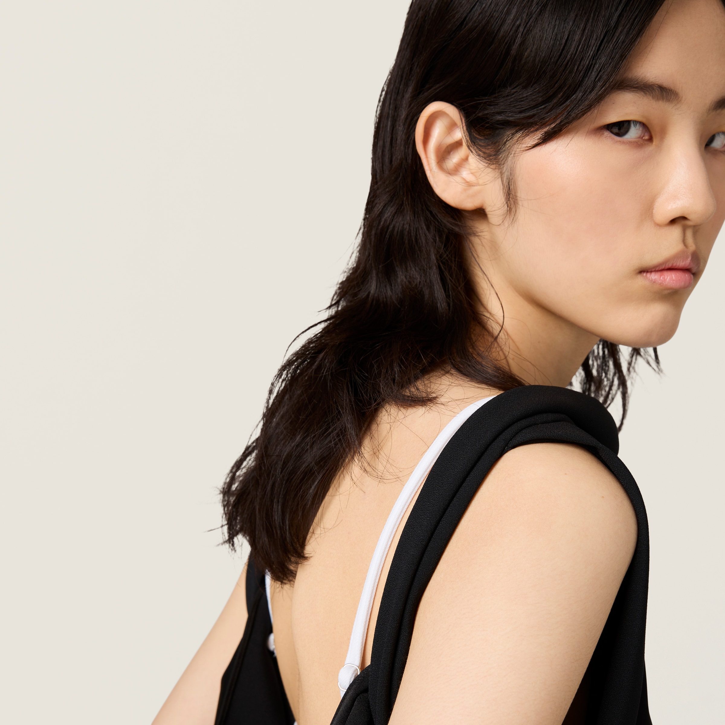 日*1様 MIU MIU ヴィンテージマーメイドサテンワンピース　ドレス マルチWAY 配色レーストップス＆マーメイドサテンキャミ
