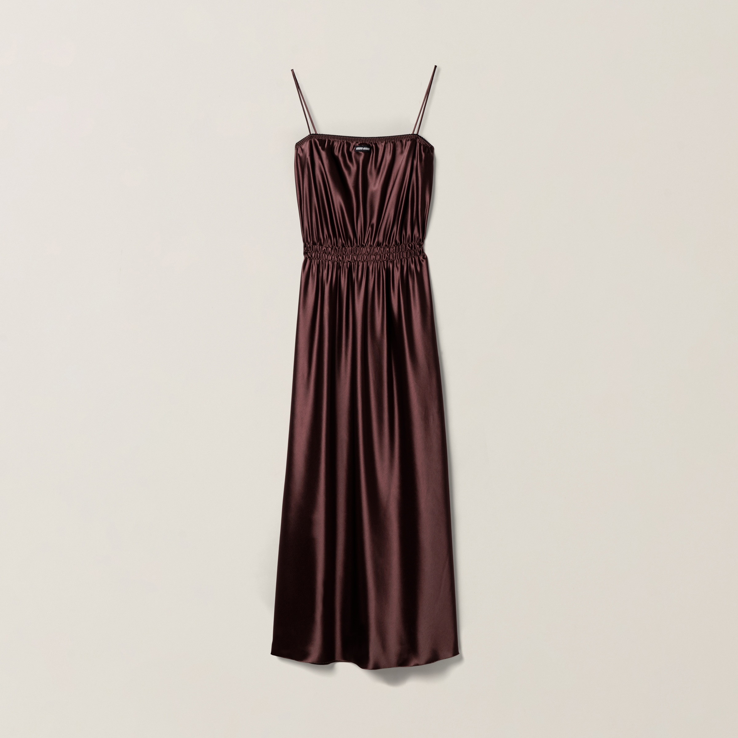 Long satin dress from Miu Miu - $4,100