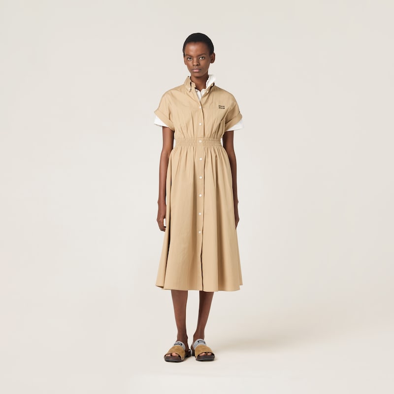 Poplin shirt-dress