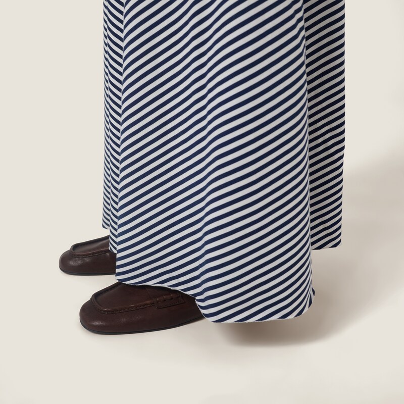 Striped jersey maxi dress