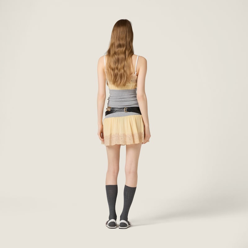 Silk and jersey dress