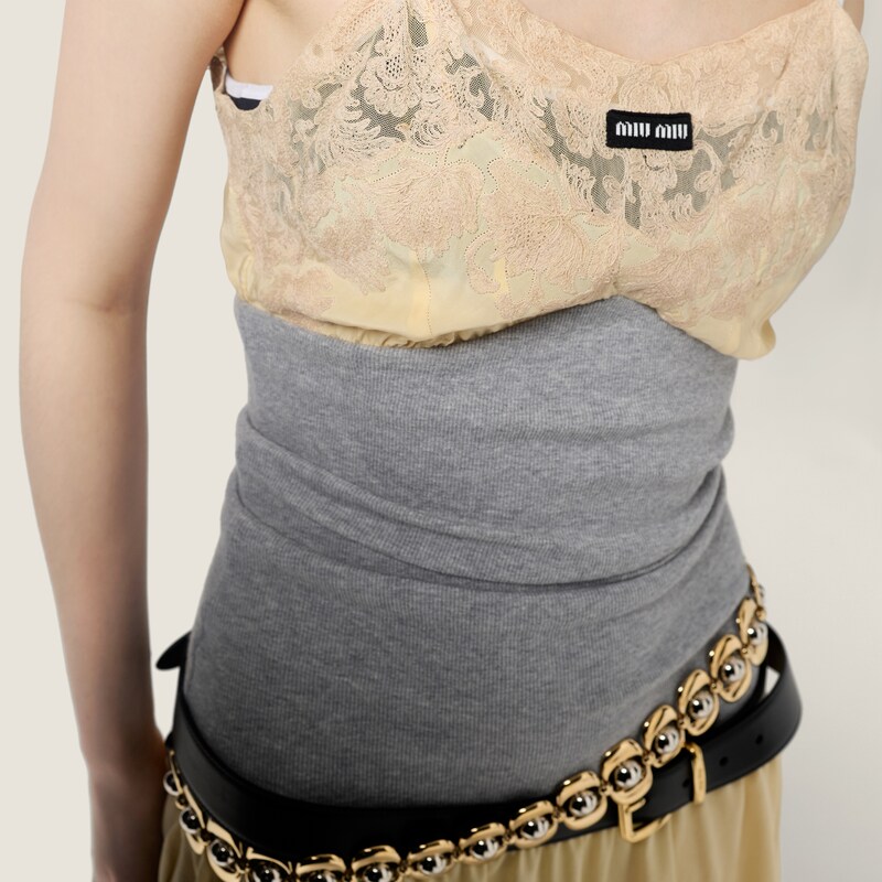 Silk and jersey dress