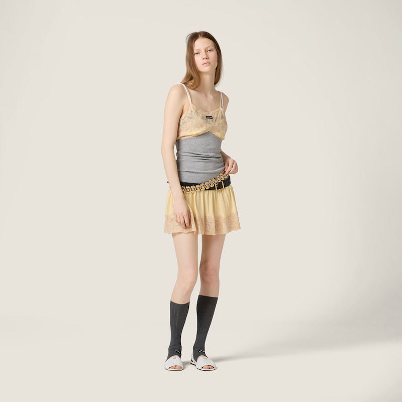 Silk and jersey dress