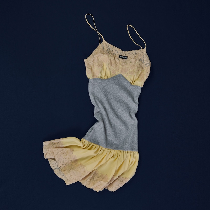 Silk and jersey dress