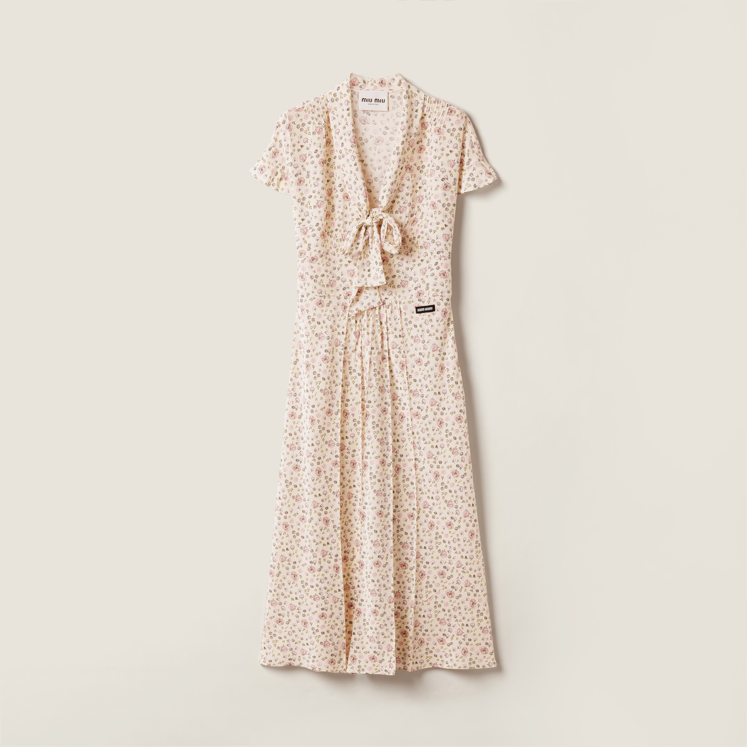 Miu Miu Long Crêpe De Chine Dress