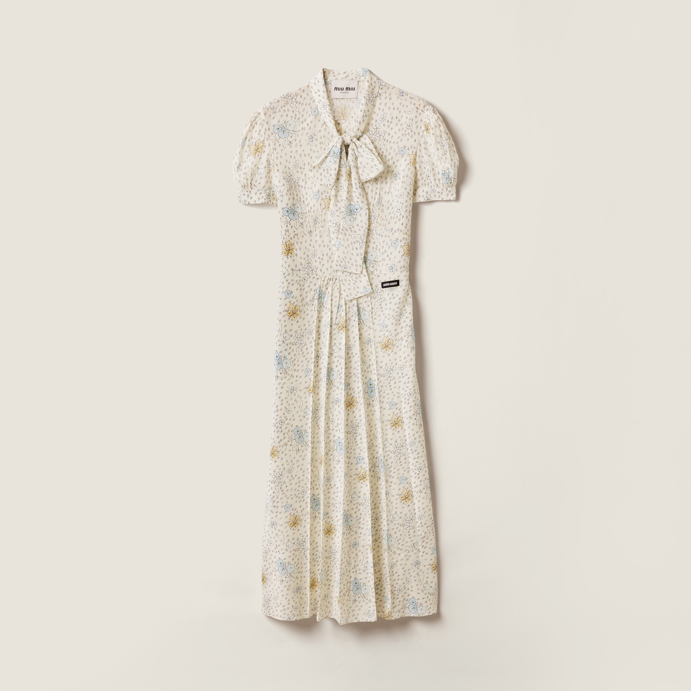 Miu Miu Long Crêpe De Chine Dress