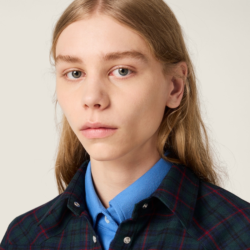 百褶格紋迷你裙裙裝