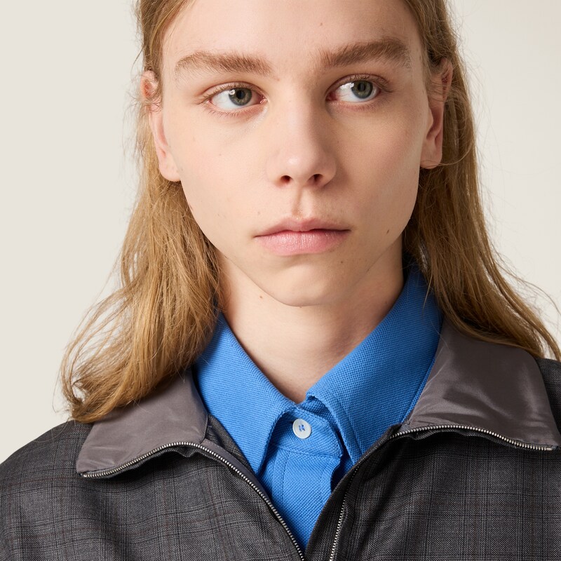 Vestido corto plisado a cuadros príncipe de Gales