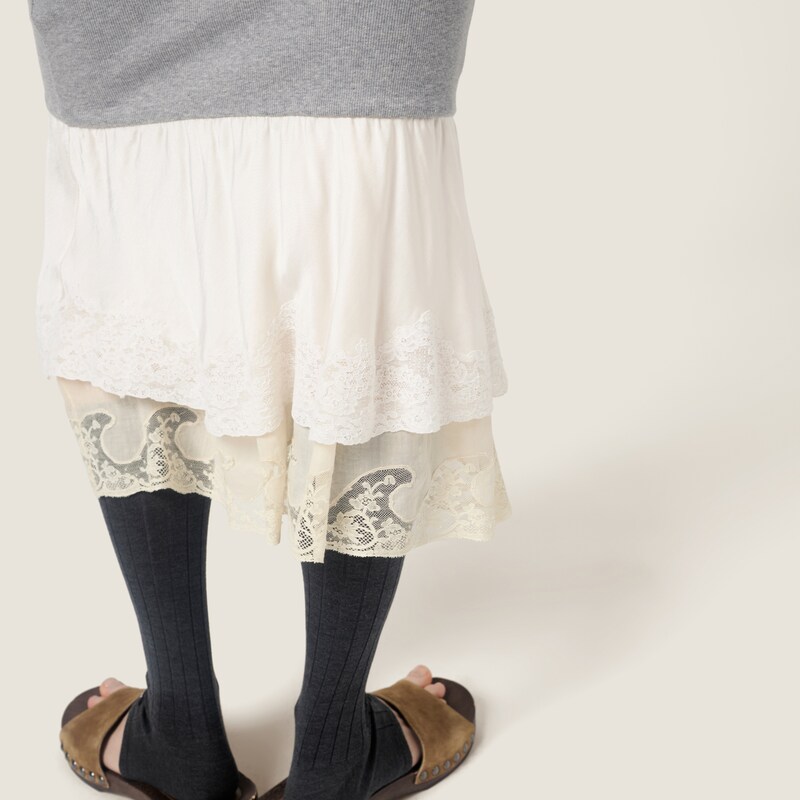 Silk and jersey dress