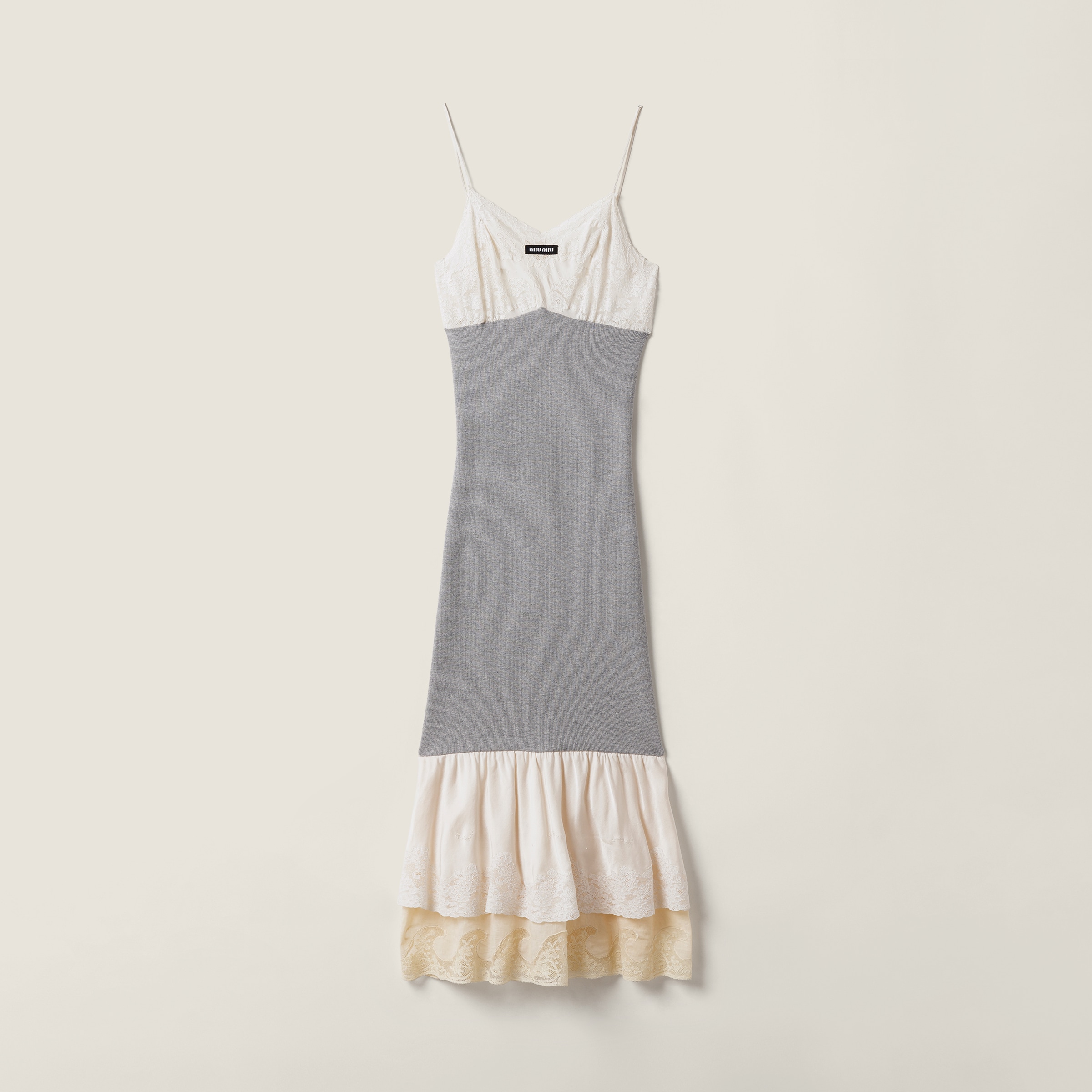 Silk and jersey dress