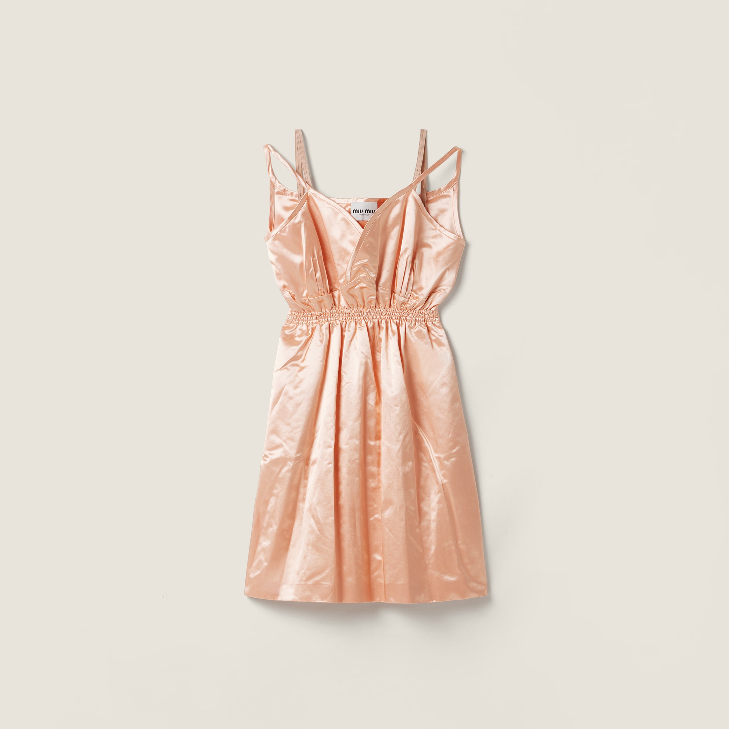 Peach Satin Dress | Miu Miu