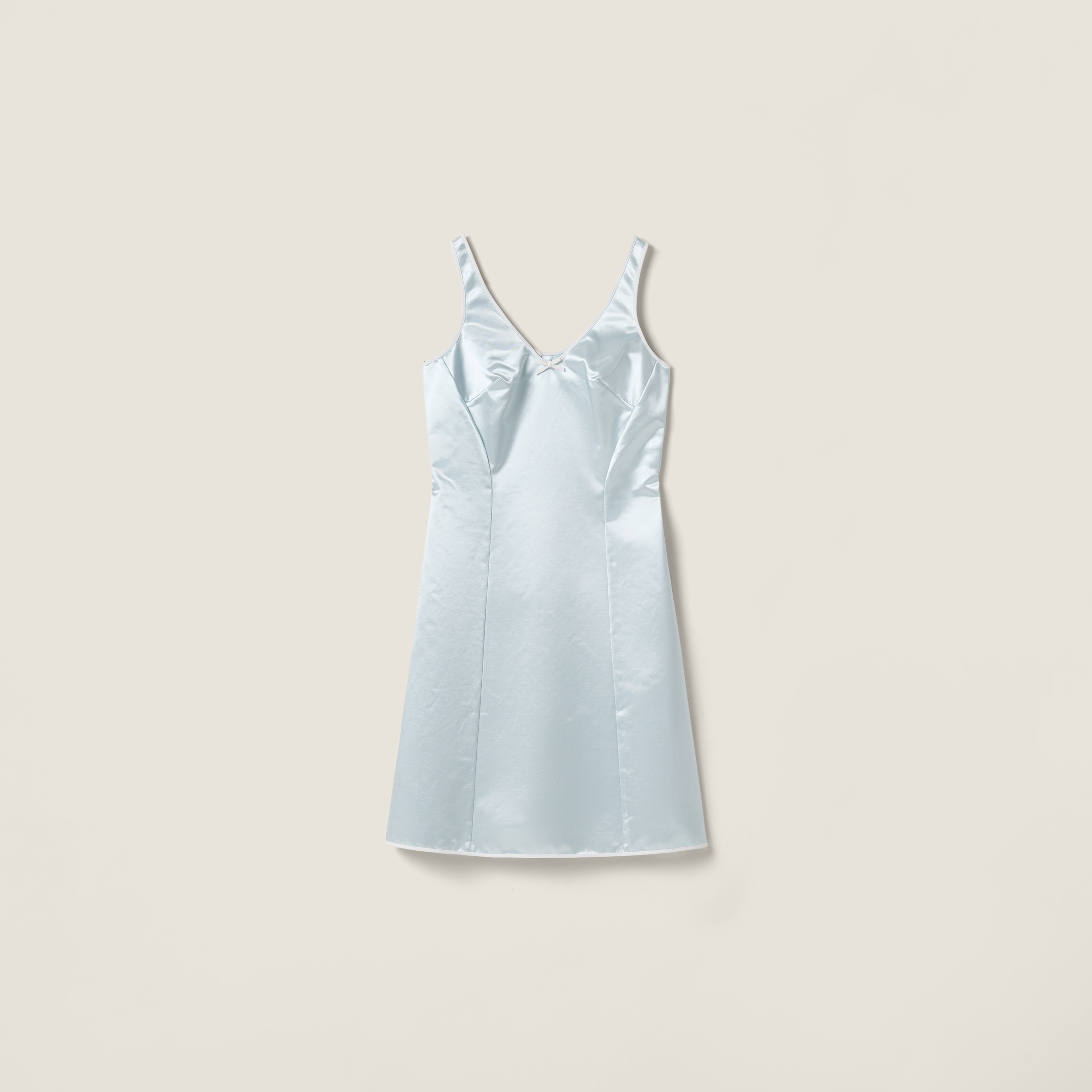 Miu Miu Satin Dress In Neutral