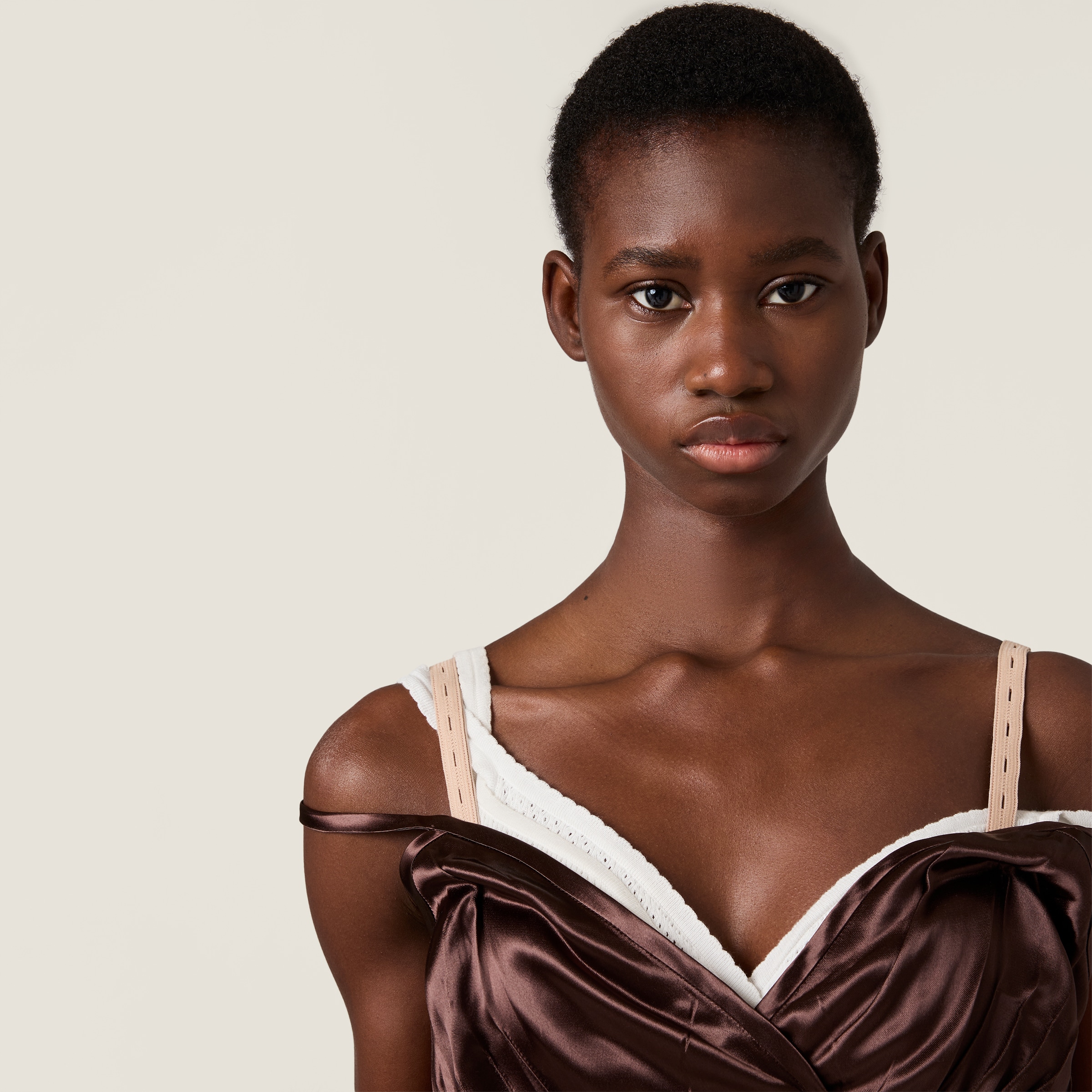 miu miu brown dress Miu Miu Midi Dress Crepe