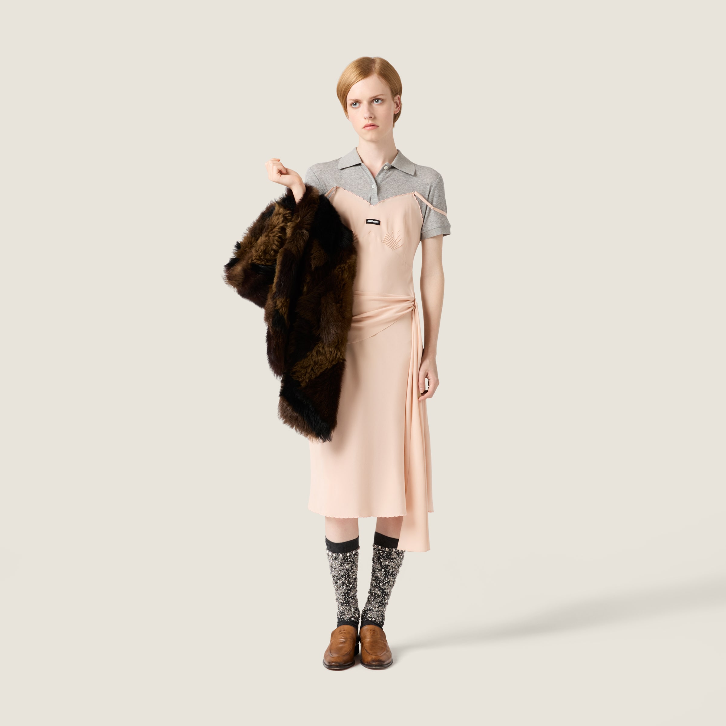 Miu Miu Marocain Crepe Dress