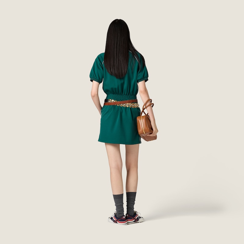 Technical jersey mini-dress