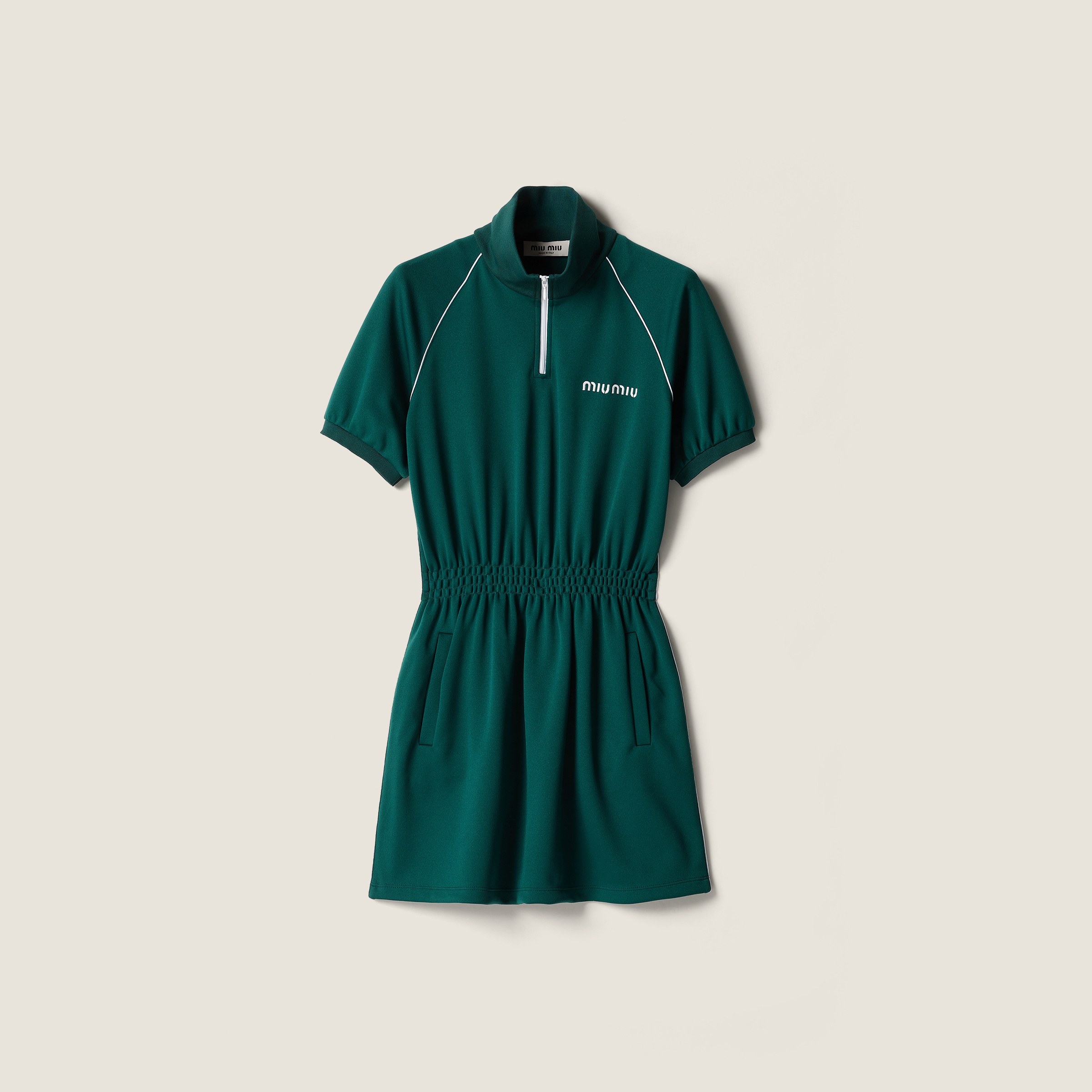 Technical jersey mini-dress