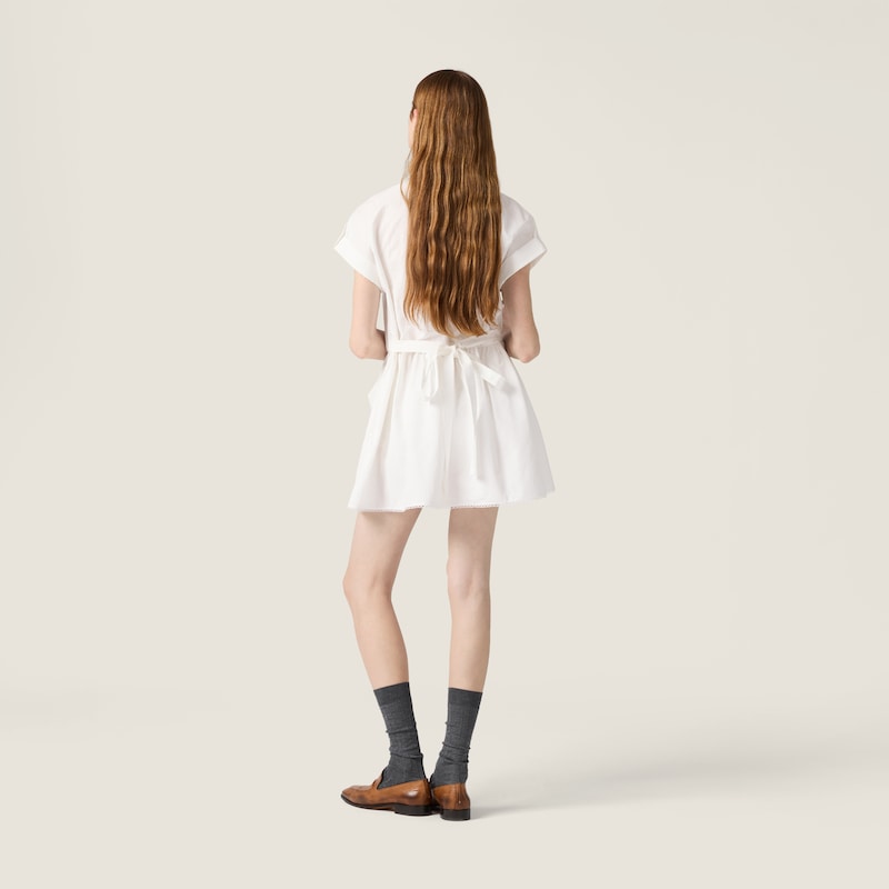 Slubbed poplin dress