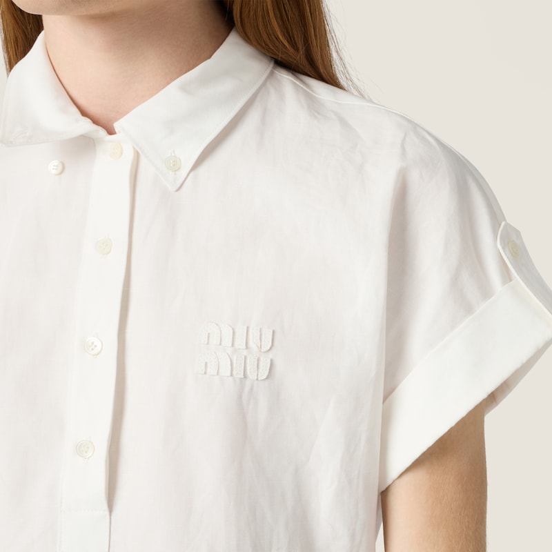 Slubbed poplin dress