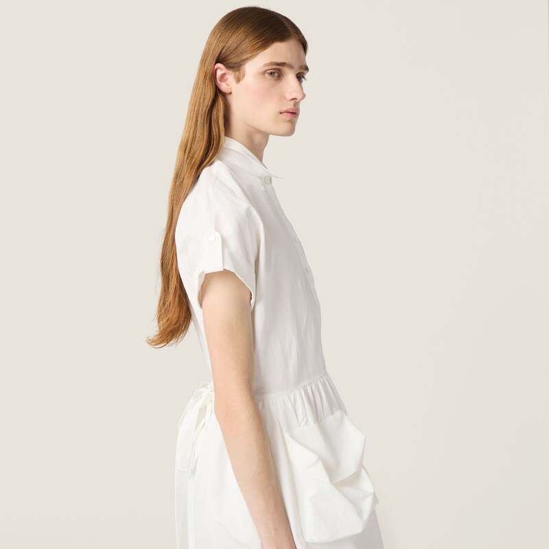 Slubbed poplin dress