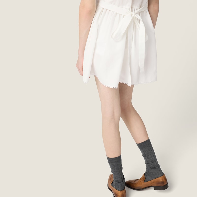 Slubbed poplin dress