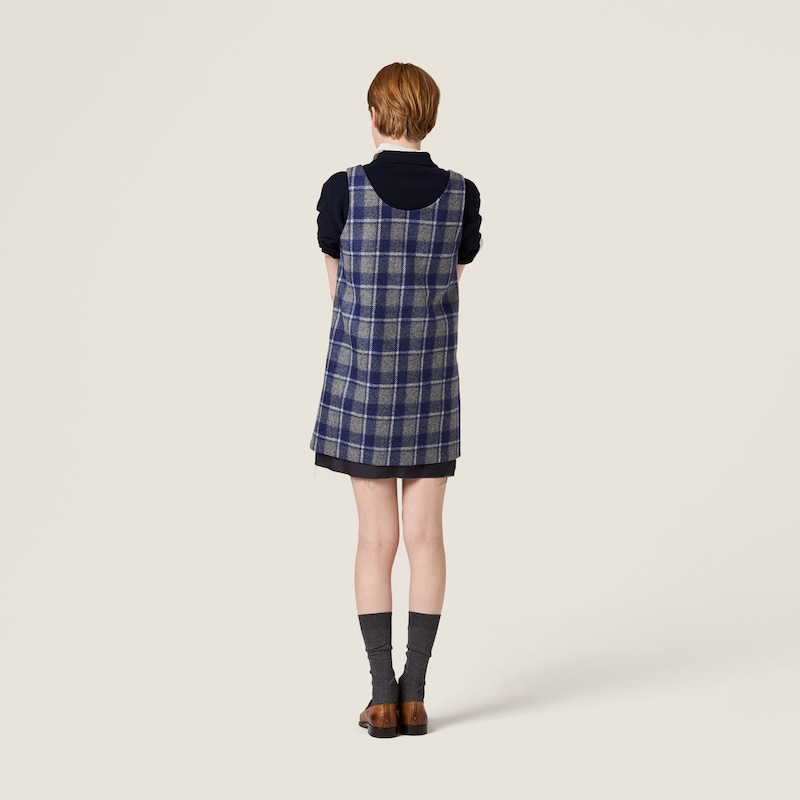 Checked mini-dress
