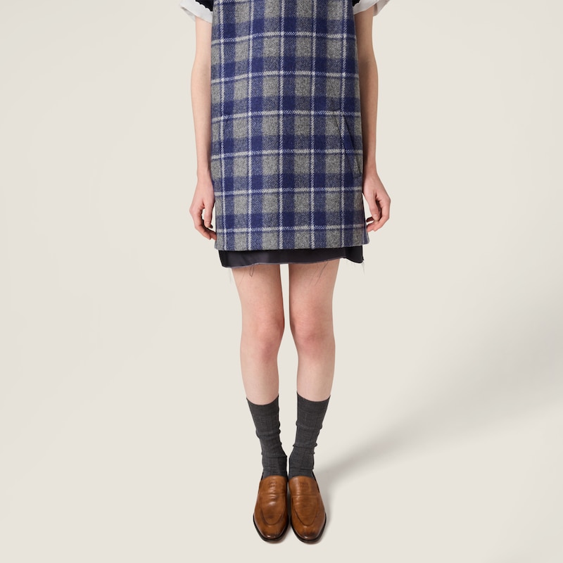 Checked mini-dress