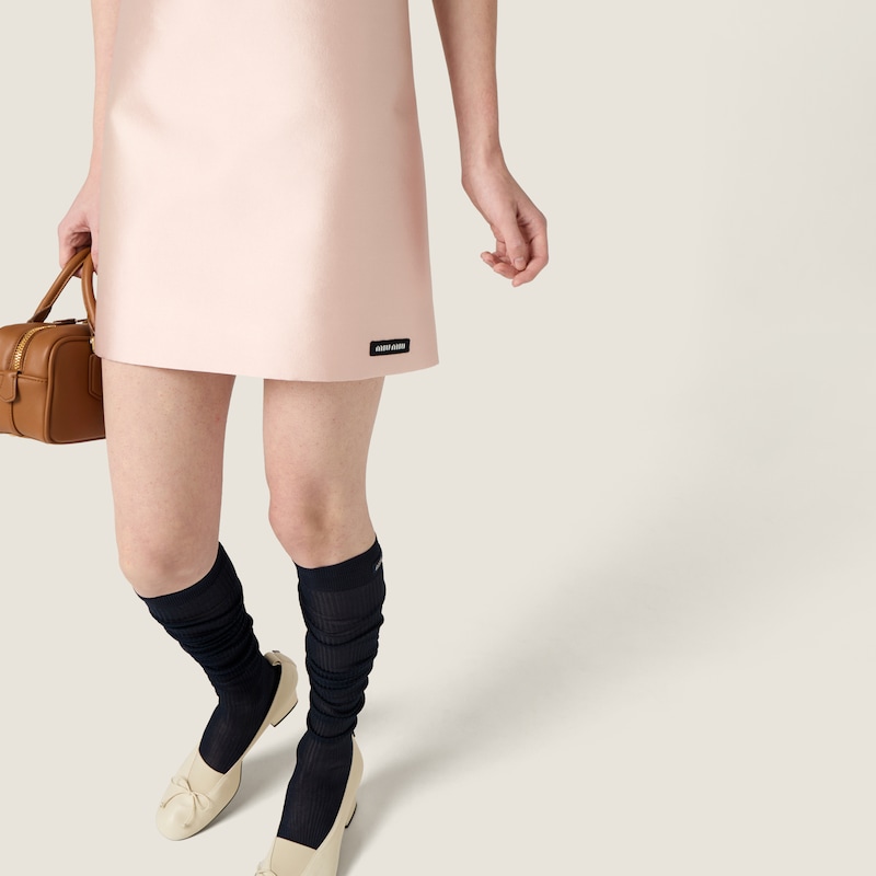 Silk and wool mini-dress