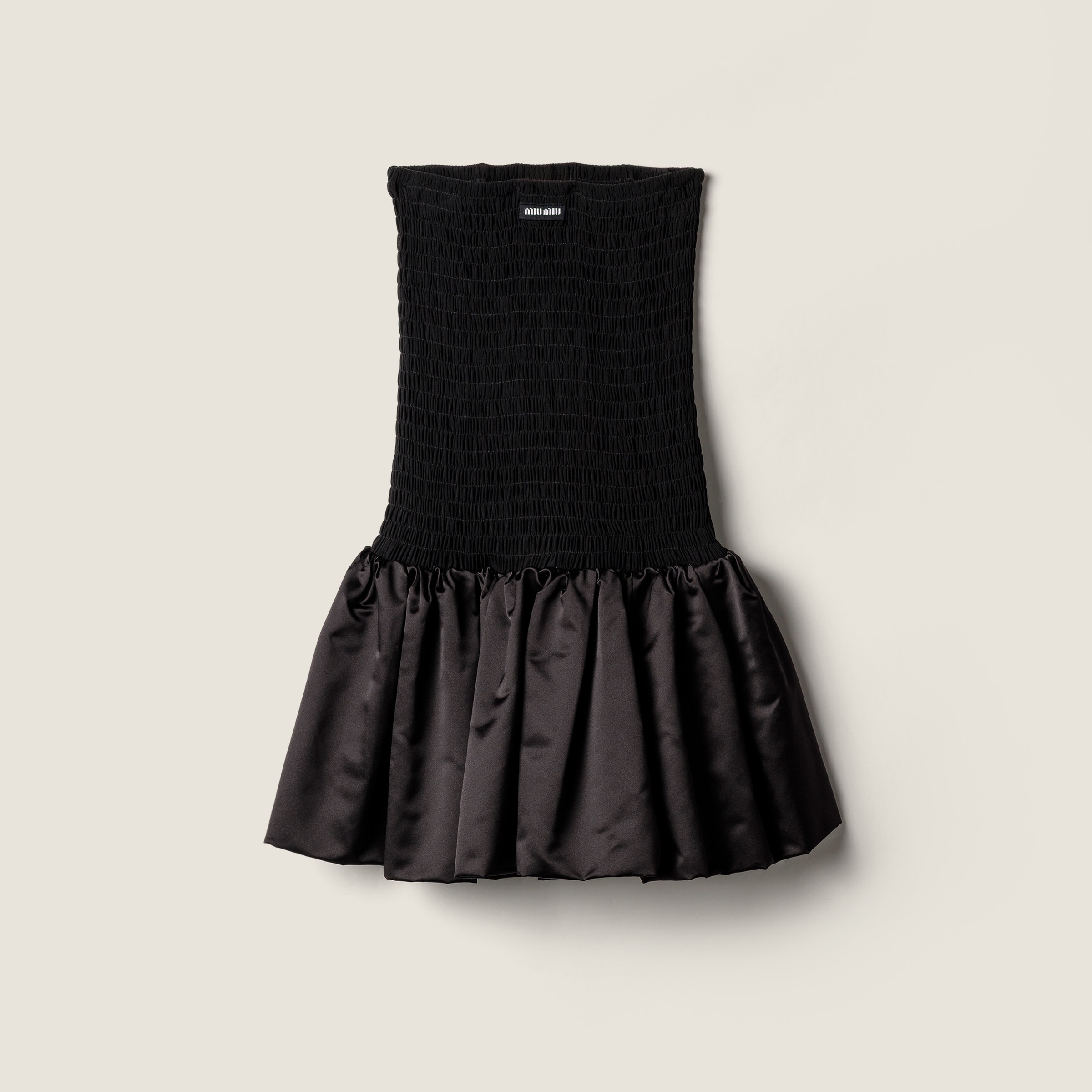 Miu Miu Georgette Mini-dress In Black