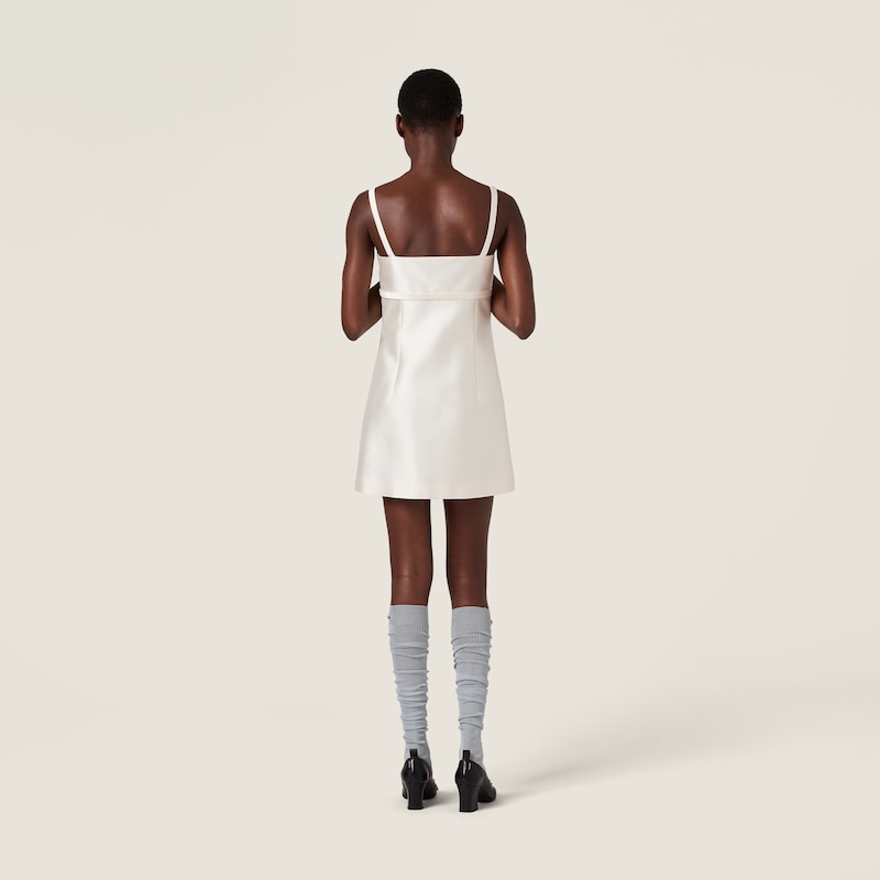 Silk and wool mini-dress