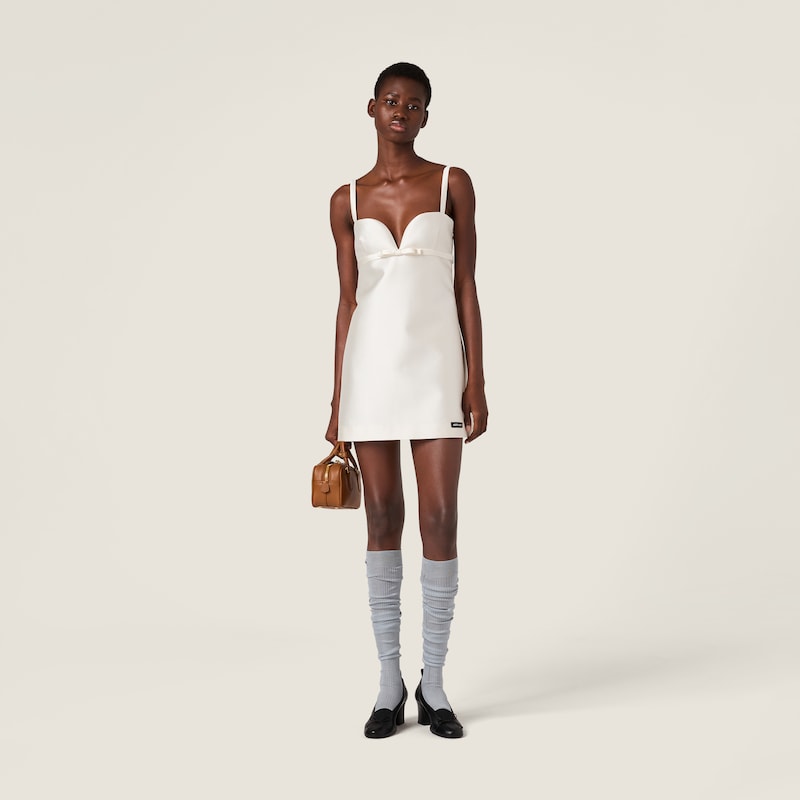 Silk and wool mini-dress