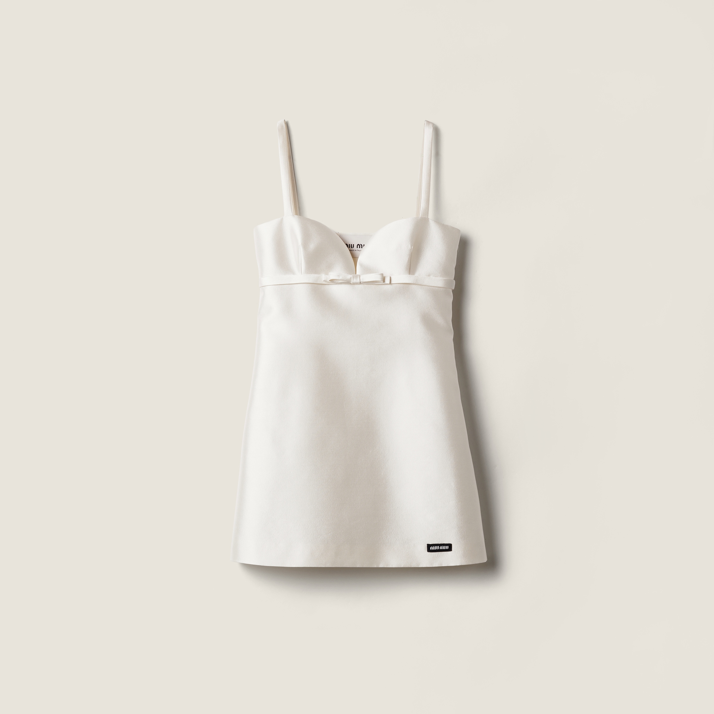 Abito corto in seta e lana