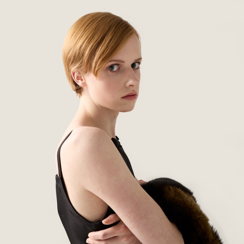 Silk and wool mini-dress