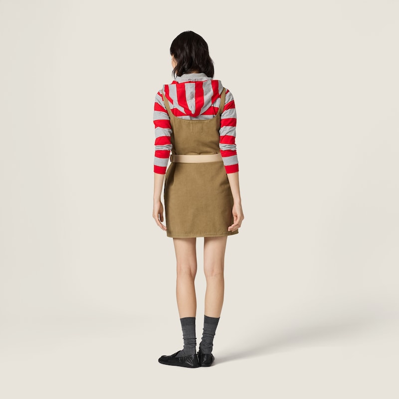 Old gabardine mini-dress