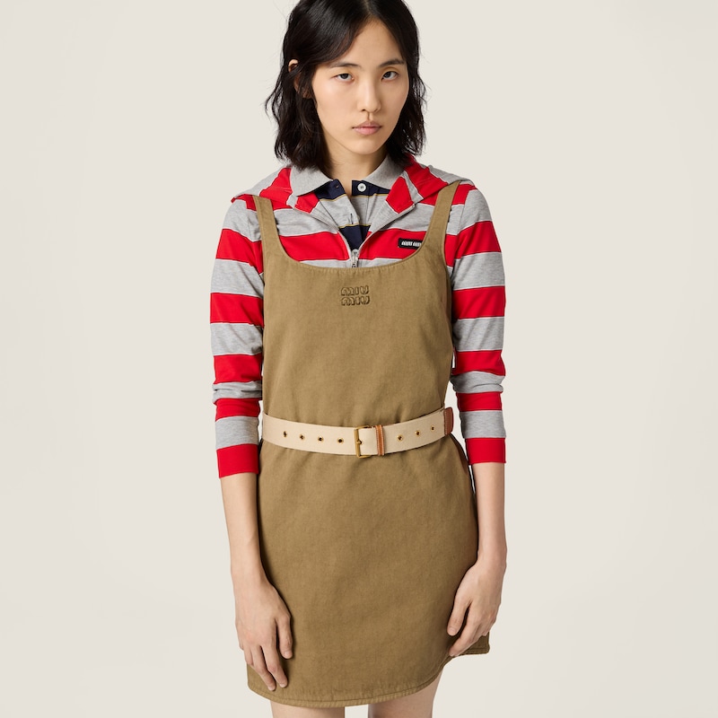 Old gabardine mini-dress