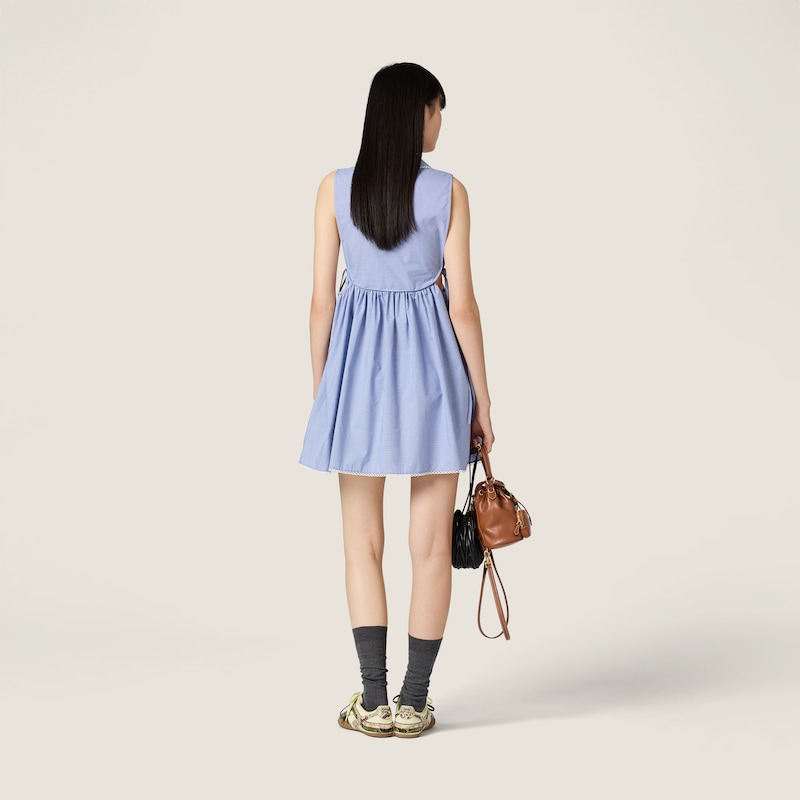 Gingham check mini-dress