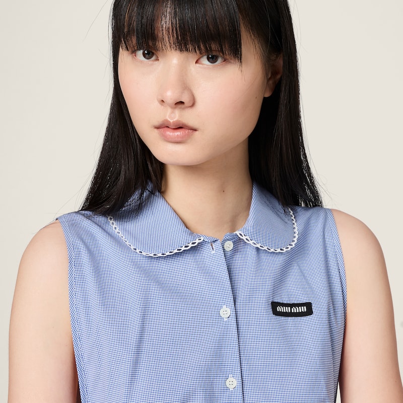 Gingham check mini-dress