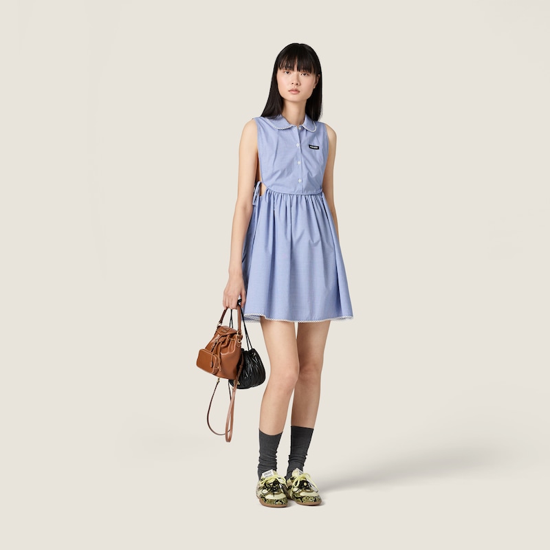 Gingham check mini-dress