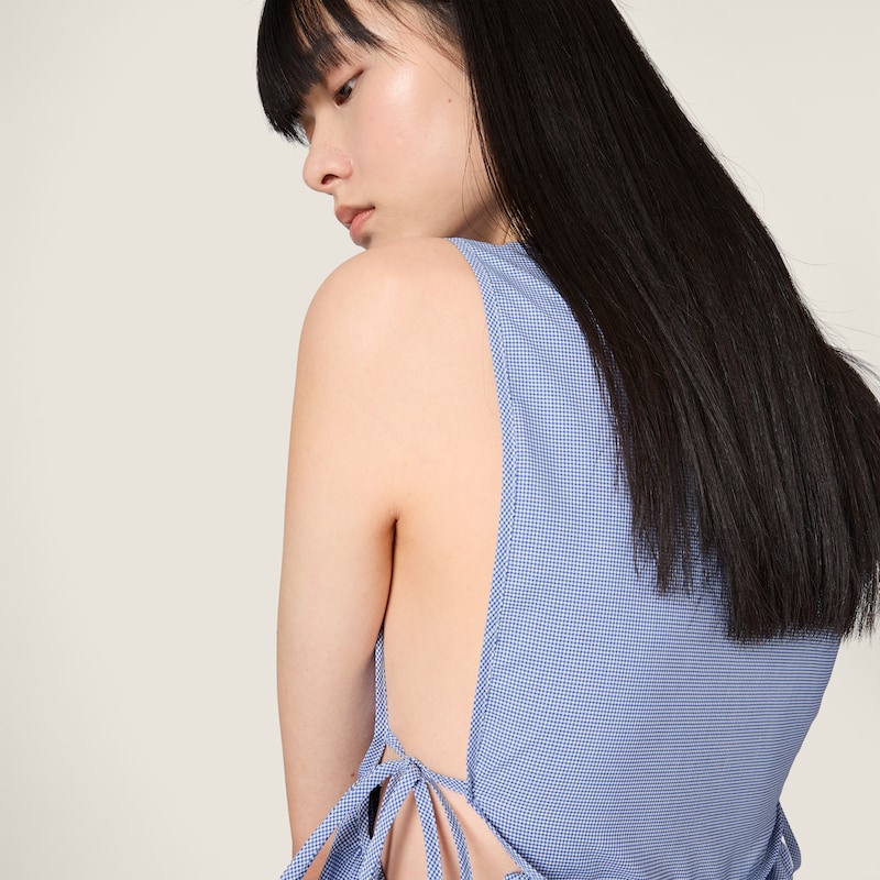 Gingham check mini-dress